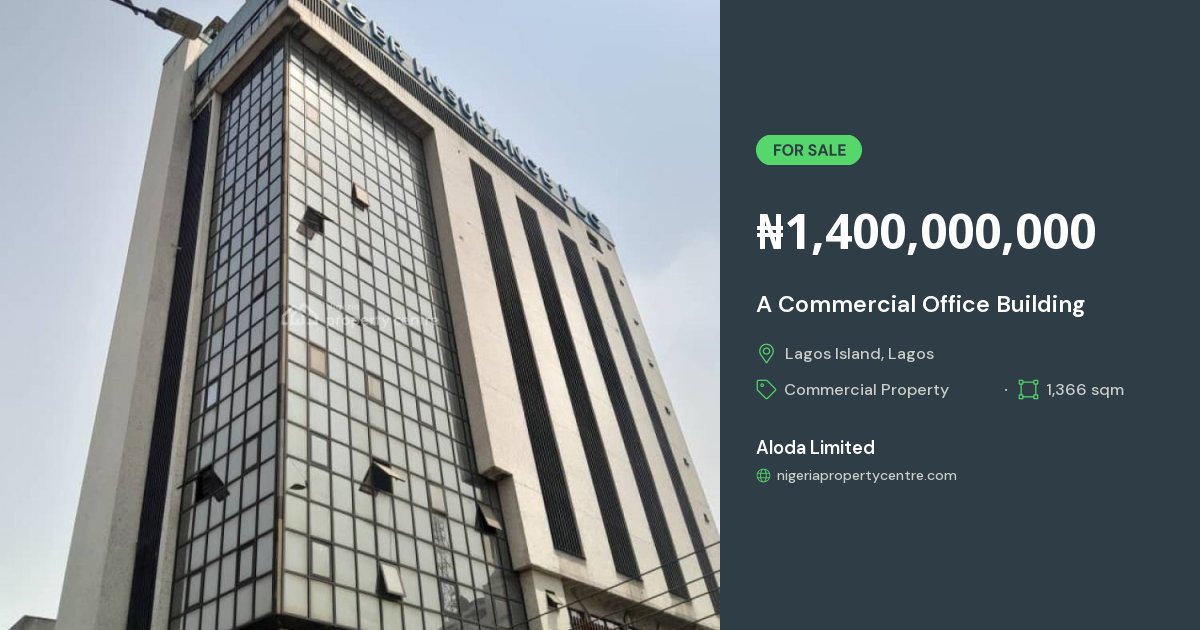 For Sale: A Commercial Office Building, Odunlami Street, Lagos Island ...