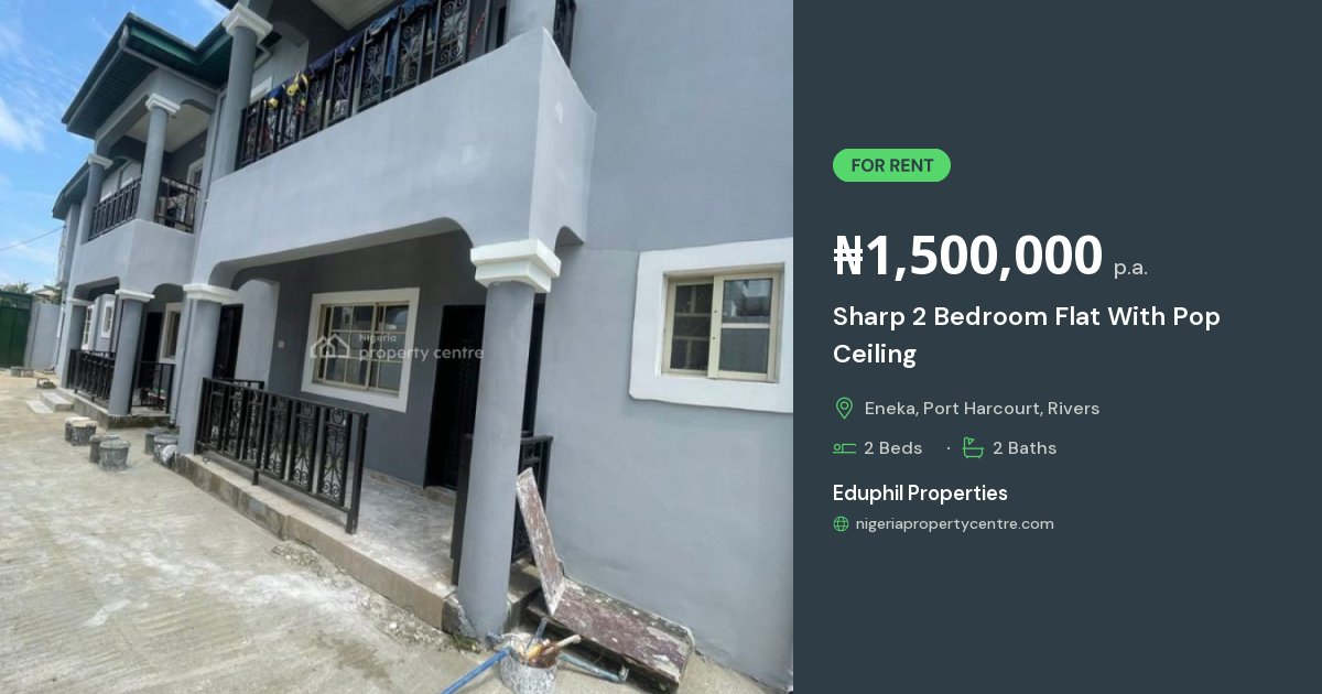 Sharp Rental For Rent: Sharp 2 Bedroom Flat With Pop Ceiling, Greenland Estate Eneka ...