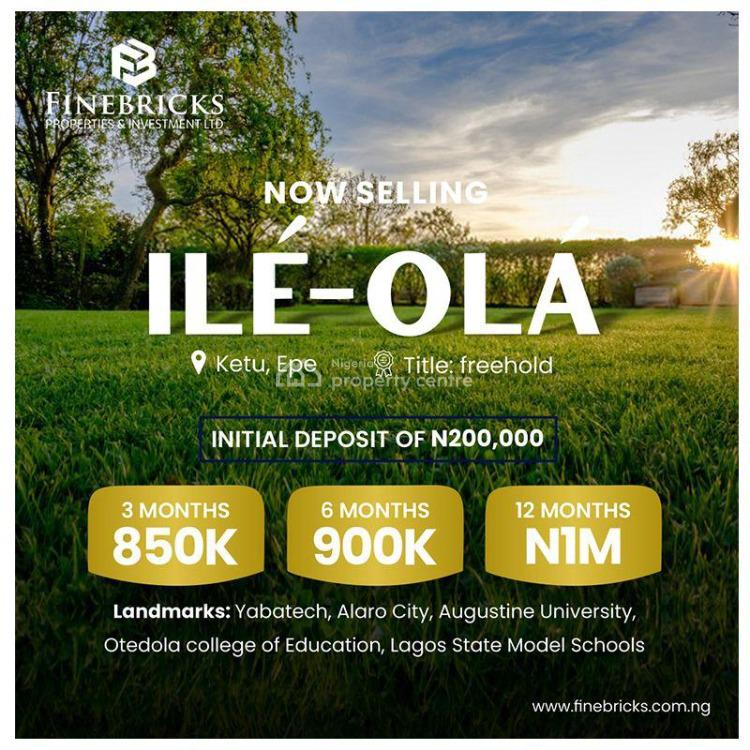 For Sale Land, Ile Ola Estate Close Proximity To Otedola College Of