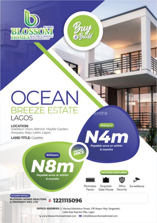 For Sale 54 Plots Facing The Beach, Ocean Breeze Estate, Lekki, Lagos