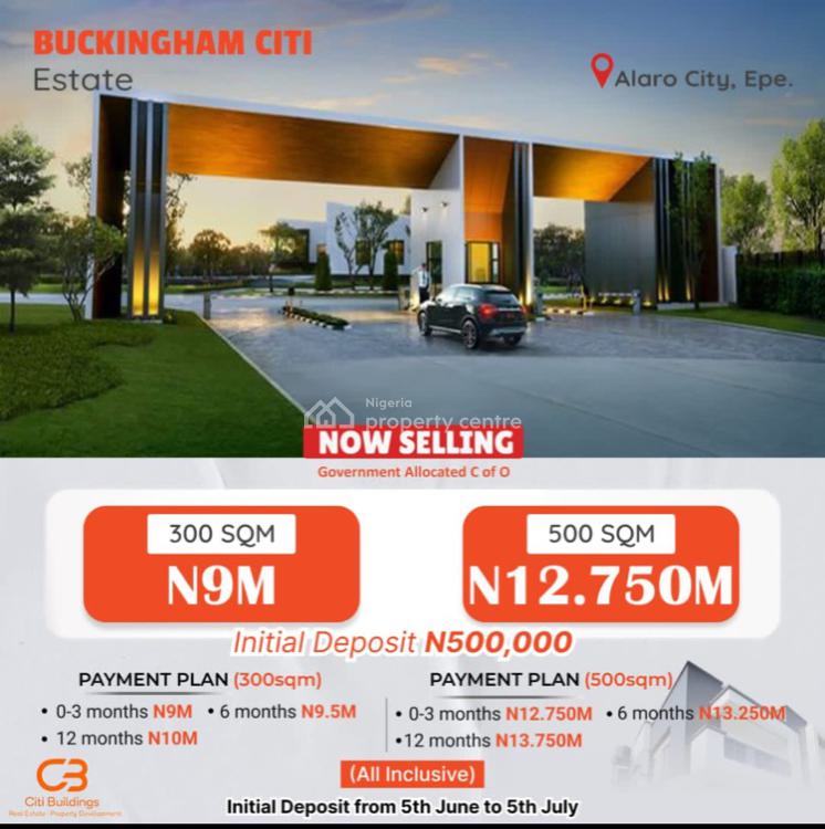 For Sale Land At City Building Estate, Alaro City , Along Lekkiepe Expressway, Epe, Lagos (Ref
