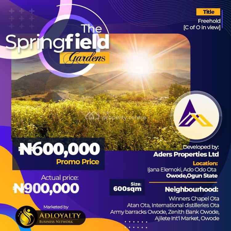 For Sale Estate Land, Springfield Estate, AdoOdo/Ota, Ogun Nigeria