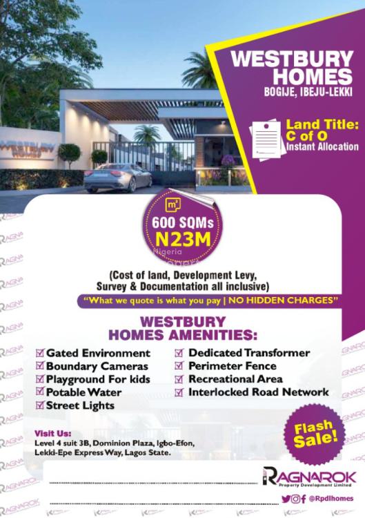 For Sale Fully Service Plot Of Land 600 Sqm, Beachwood Estate, Ibeju