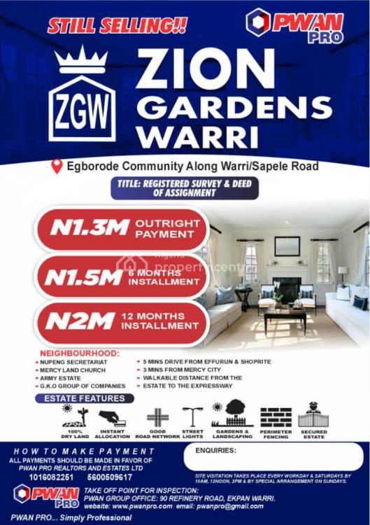 For Sale Spacious Lands In Zion Gardens, Zion Gardens, Egborode