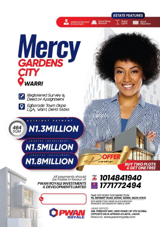 For Sale Mercy Gardens City, Egborode Town Okpe Lga Warri Delta State