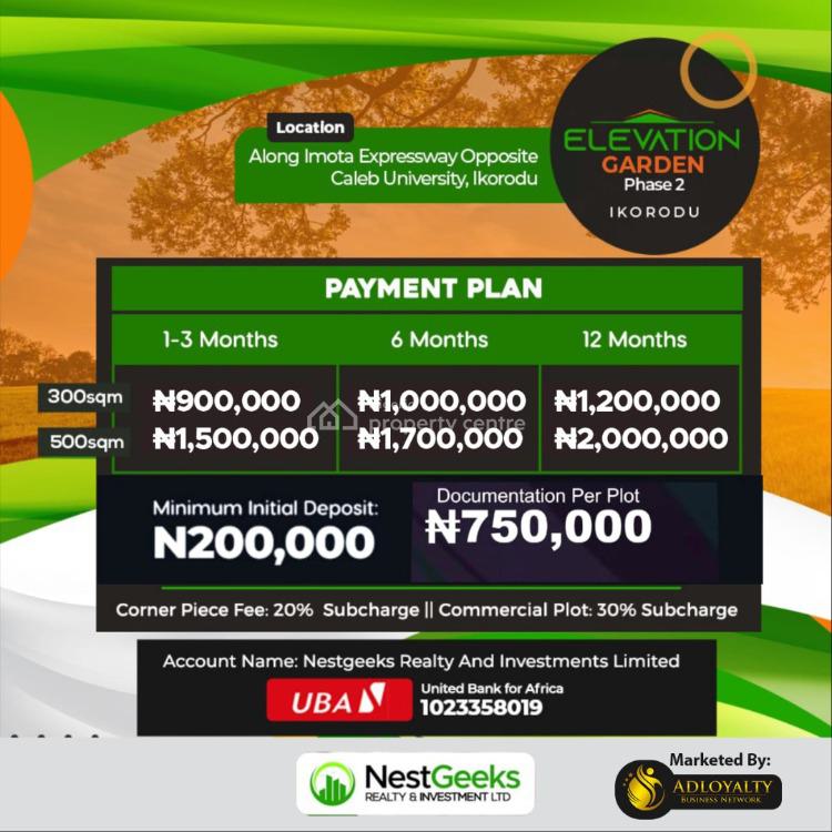 For Sale Land Size 500sqm At Ikorodu Opp. Caleb University, Shalabo