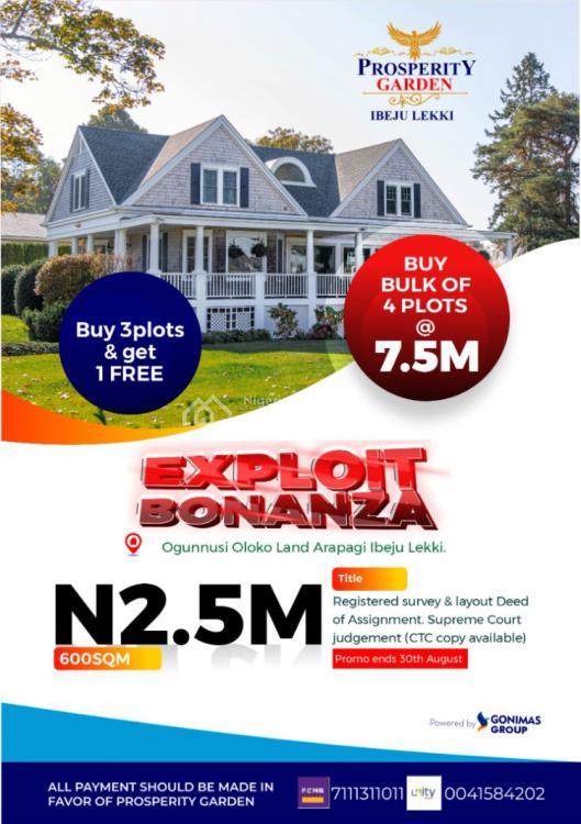 For Sale Prosperity Garden Phase 2, Ogunnusi/arapagi Village, Oloko
