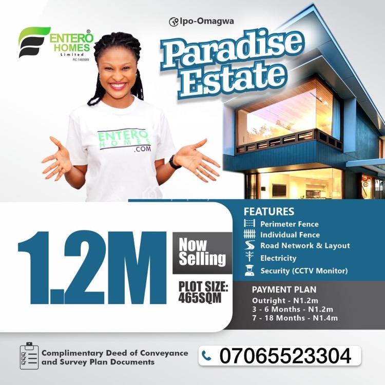 For Sale Buy Plots In Paradise Estate, Paradise Estate Omagwa, Omagwa
