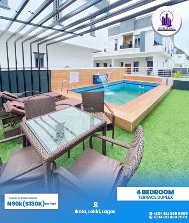 Luxury 4 Bedroom Duplex with Swimming Pool Available, Ikota Gra, Lekki Phase 1, Lekki, Lagos, Terraced Duplex Short Let