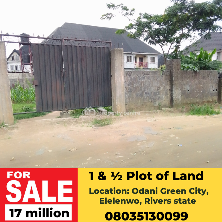 For Sale One And Half Plot Of Land, Odani Green City Estate, Elelenwo