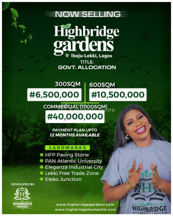 For Sale Highbridge Gardens Estate, Ibeju Lekki Near Pan African University, Ibeju Lekki, Lagos
