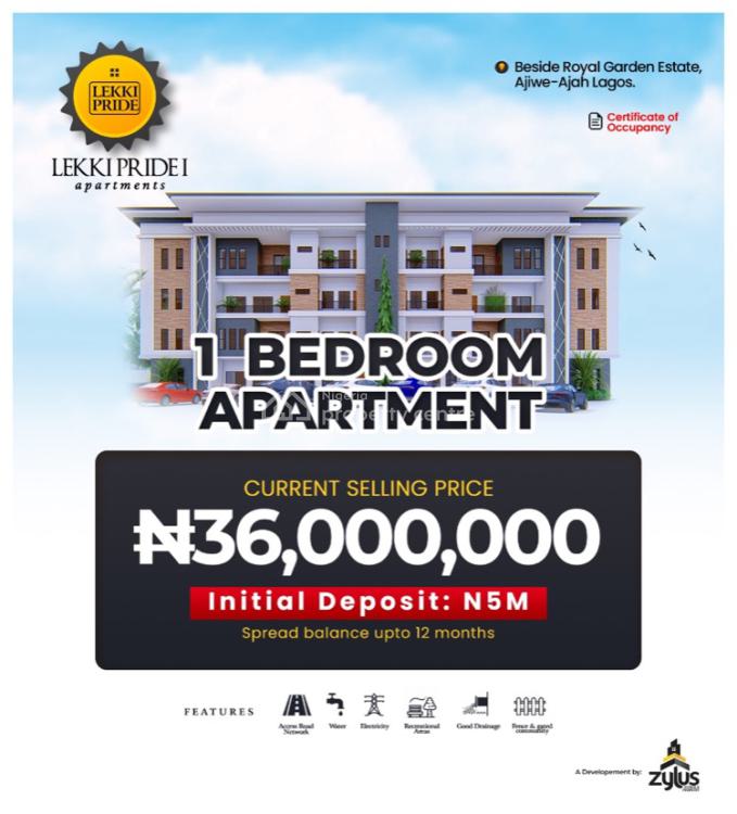 For Sale One Bedroom Luxury Apartment, Beside Royal Gardens, Ajiwe