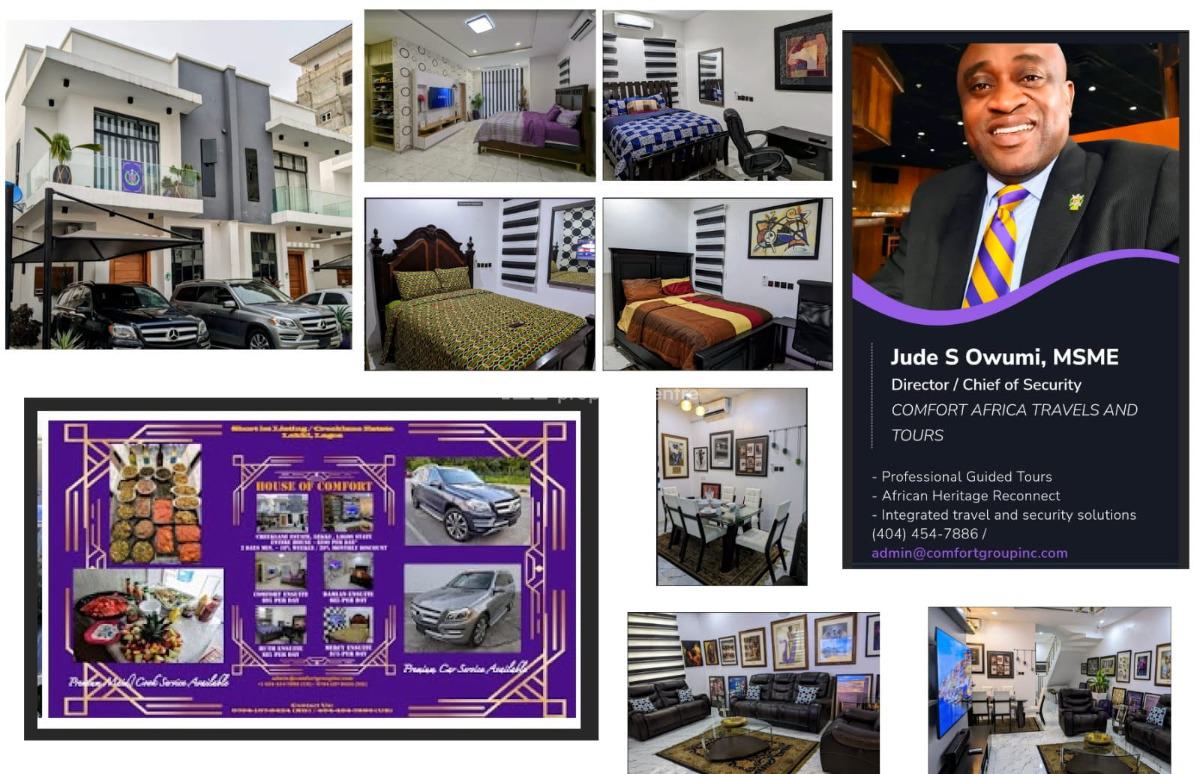 Luxury House Near Pinnock Beach Estate, Dr. Kennedy Okonkwo, Osapa, Lekki, Lagos, Semi-detached Duplex Short Let