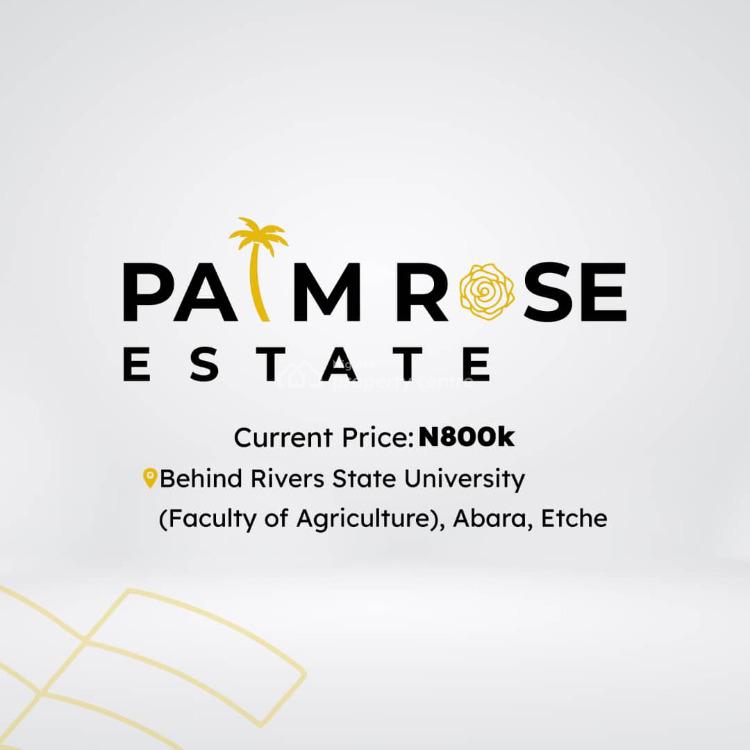 30 Plots of Land, Palm Rose Estate, Port Harcourt, Rivers, Residential Land for Sale