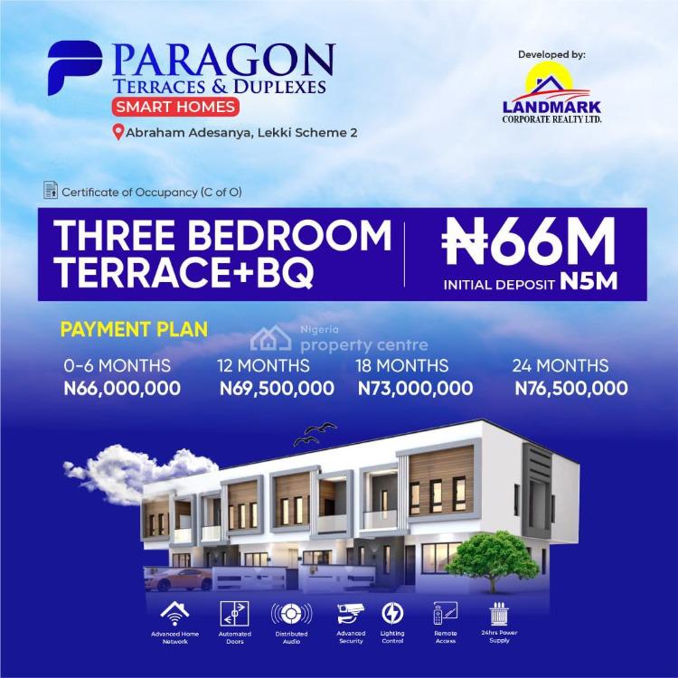 Paragon Estate, Inside Meridian Boulevard Estate, Okun-ajah, Ajah, Lagos, Terraced Duplex for Sale