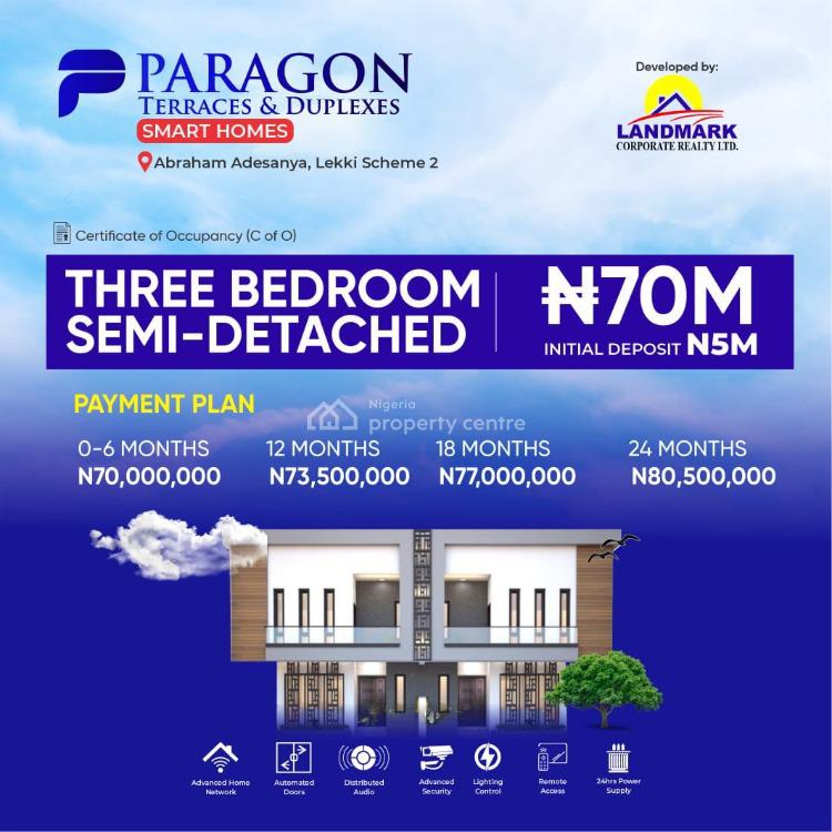 Paragon Estate, Inside Meridian Boulevard Estate, Okun-ajah, Ajah, Lagos, Terraced Duplex for Sale