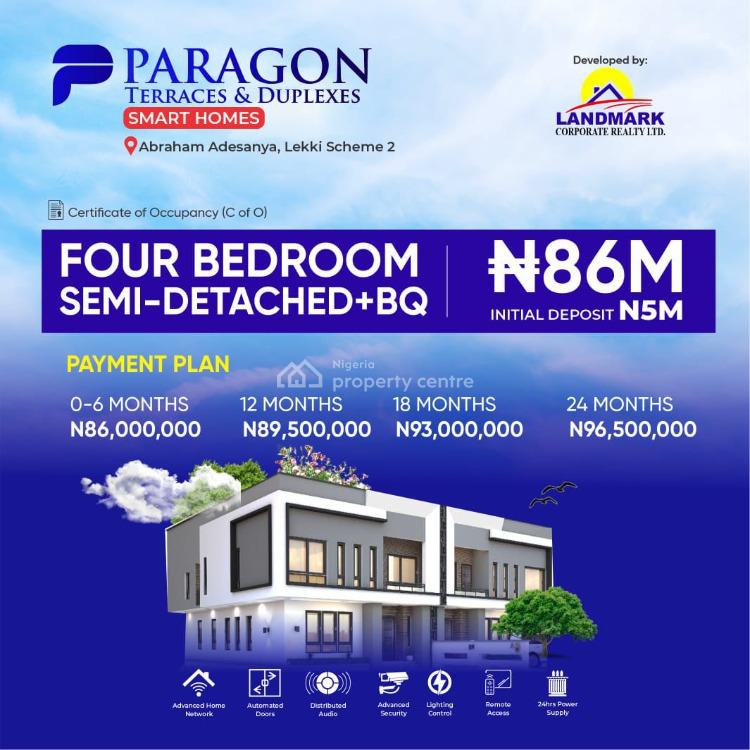 Paragon Estate, Inside Meridian Boulevard Estate, Okun-ajah, Ajah, Lagos, Terraced Duplex for Sale