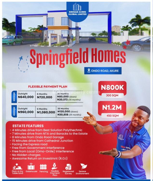 For Sale Well Documented Estate Land, Springfield Homes Estate, Akure