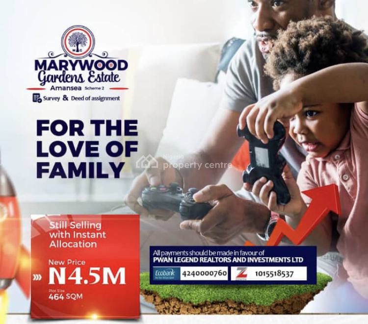 Land, Marywood Garden Estate, Amansea, Awka, Anambra, Land for Sale