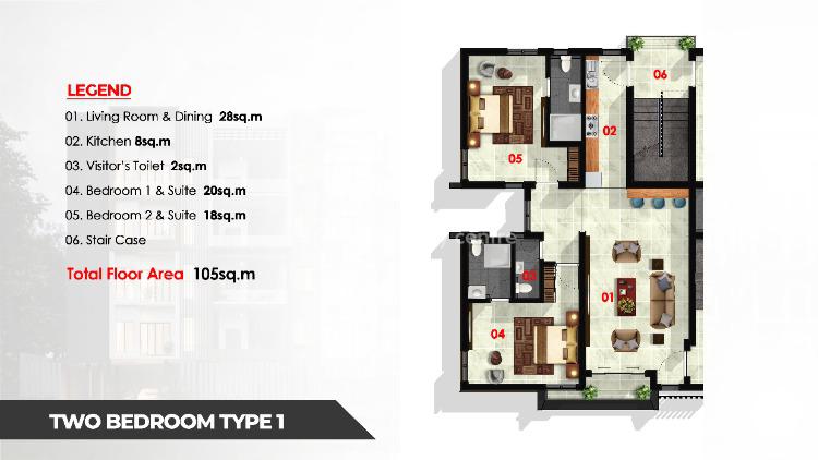 Off-plan 2 Bedrooms Luxury Apartments - Price Change, The Balconies, Urban Prime Three Phase 2 Estate, Ogombo, Ajah, Lagos, Flat / Apartment for Sale