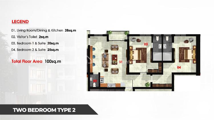 Off-plan 2 Bedrooms Luxury Apartments - Price Change, The Balconies, Urban Prime Three Phase 2 Estate, Ogombo, Ajah, Lagos, Flat / Apartment for Sale