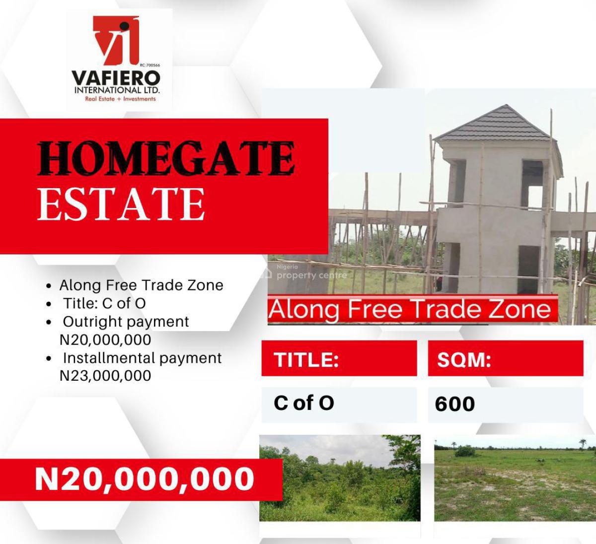 C of O Land. Home Away From Home, Home Gate, Osoroko, Ibeju Lekki, Lagos, Mixed-use Land for Sale