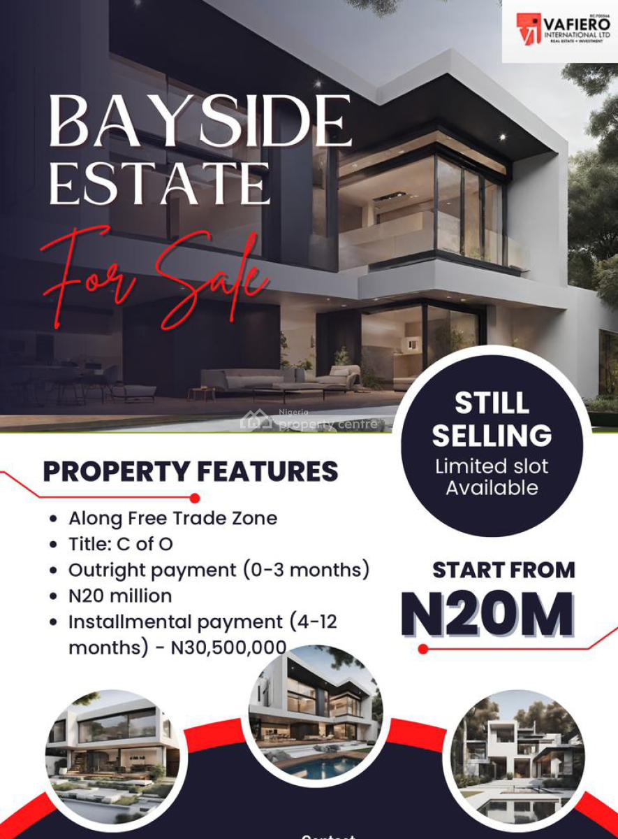 C of O Land, Affluent Life Is Here, Bayside Estate, Osoroko, Ibeju Lekki, Lagos, Mixed-use Land for Sale
