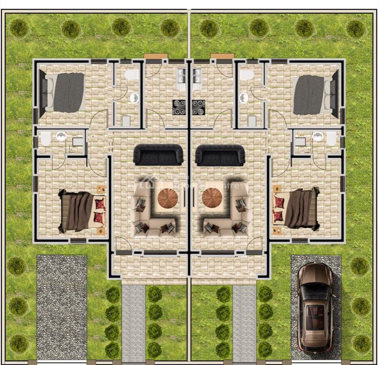 3 Bedrooms Bungalow, Palmsvile Estate, Kuje, Abuja, Semi-detached Bungalow for Sale