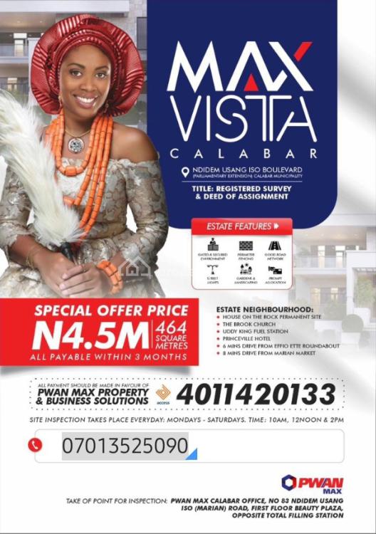 Land, Ndidem Usang Iso Boulevard (parliamentary Extension), Calabar, Cross River, Residential Land for Sale