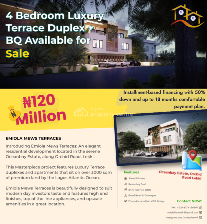 For Sale Luxury 4bedroom Duplex + Bq With Excellent Facilities