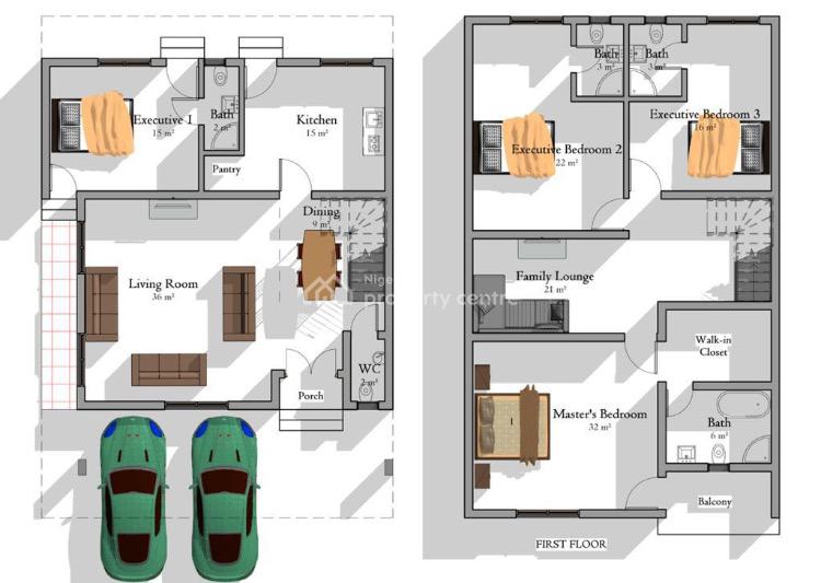 Spacious Semi Finished 3bedrooms Deluxe Duplex with Bq, Close to Ivy Apartment,, Wuye, Abuja, Semi-detached Duplex for Sale