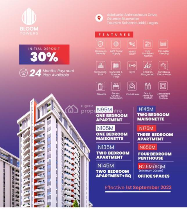 Off Plan Bloom Towers, Oniru, Victoria Island (vi), Lagos, Flat / Apartment for Sale