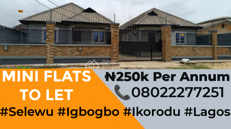 Newly Built & Well Structured Mini Flats in a Nice Environment to Live, Selewu, Igbogbo, Ikorodu, Lagos, Mini Flat (room and Parlour) for Rent