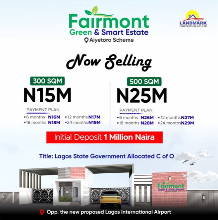 Fairmont Green and Smart Estate, Opp ,the New Proposed Lagos International Aiport, Ibeju Lekki, Lagos, Residential Land for Sale