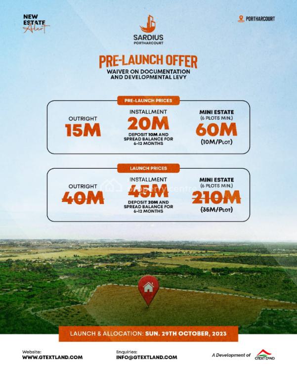 Land (serviced Estate), Off Airport Road, Port Harcourt, Rivers, Mixed-use Land for Sale