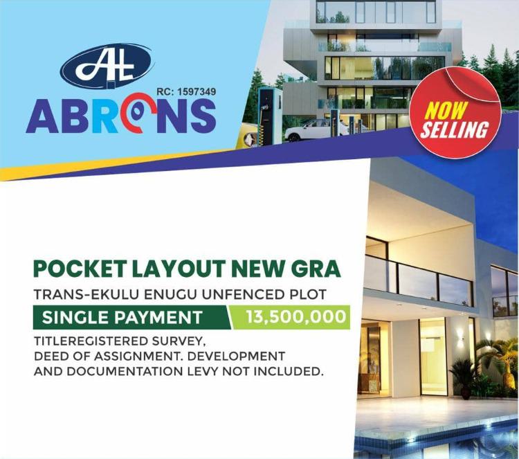 100% Dry Land with Roi Guaranteed, Elite Pocket Layout 1, New Gra 3mins Drive to Winners Estat, Trans Ekulu, Enugu, Enugu, Mixed-use Land for Sale
