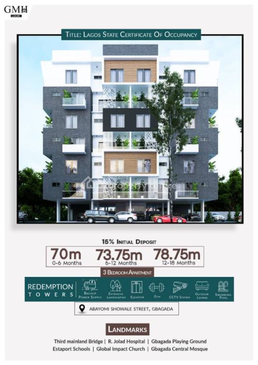 3 Bedroom Maisonette with Bq and 3 Bedroom Apartments, Redemption Towers. Abayomi Showale Street, Gbagada, Lagos, Flat / Apartment for Sale