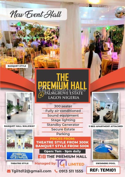 The Premium Hall, 6b Dalberto Road, Palmgrove Estate, Ilupeju, Lagos, Hall for Rent