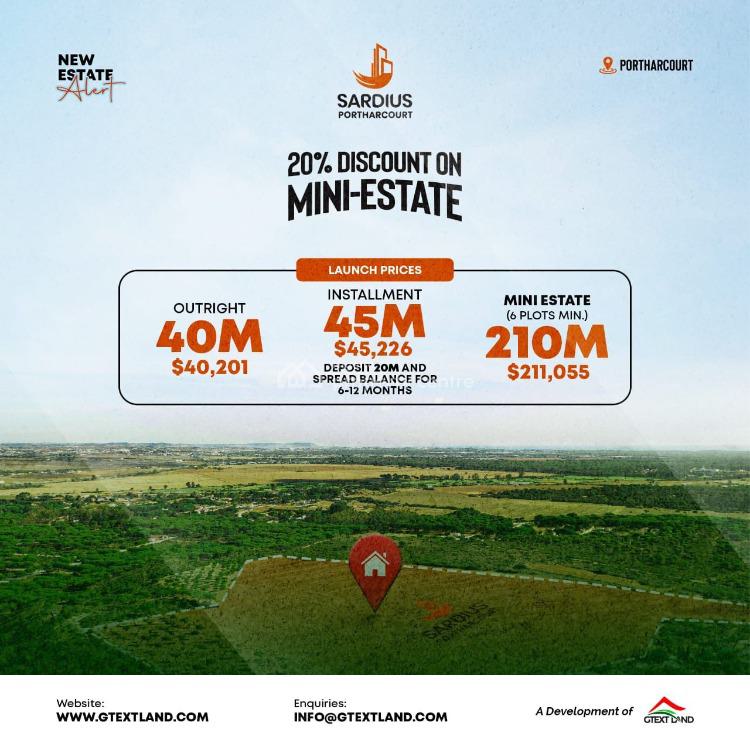 Lands, Sardius Estate, Rukpokwu, Port Harcourt, Rivers, Commercial Land for Sale