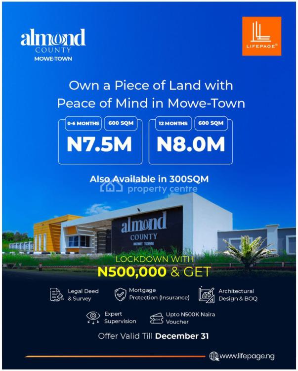 Prime Service Residential Estate, Almond County Estate, Mowe Town, Ogun, Mixed-use Land for Sale