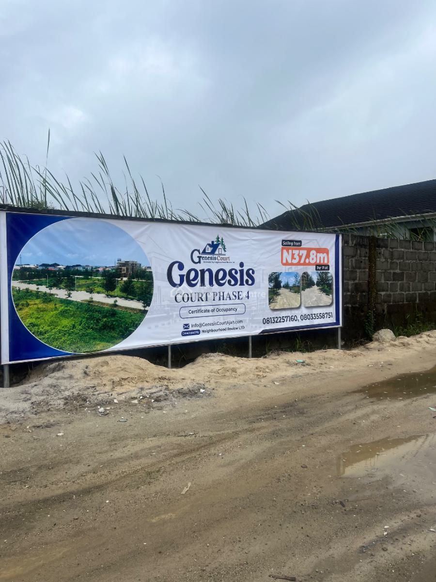 Residential Plots of Land in a Secured Estate, Genesis Court Estate Behind Sky Mall, Sangotedo, Ajah, Lagos, Residential Land for Sale
