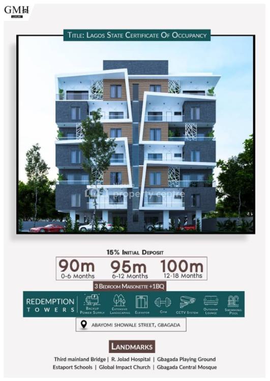 Luxury 3 Bedrooms Maisonette with Bq, Redemption Tower, Gbagada, Lagos, Flat / Apartment for Sale