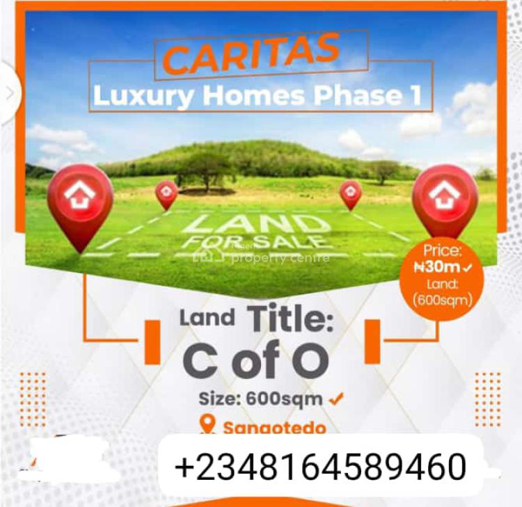 C of O Land, Caritas Luxury Home Phase 1, Sangotedo, Ajah, Lagos, Residential Land for Sale