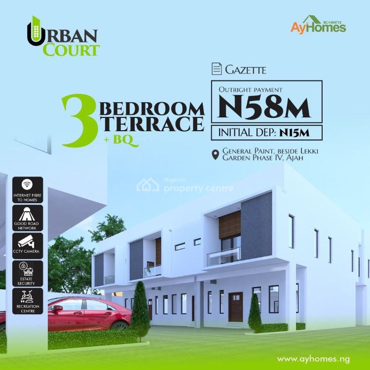 3 Bedroom Terrace Plus Bq, Beside Lekki Garden 4, Ajah, Lagos, House for Sale