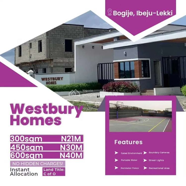 For Sale 300,450 And 600sqm Of Land, Westbury Homes, Bogije, Ibeju