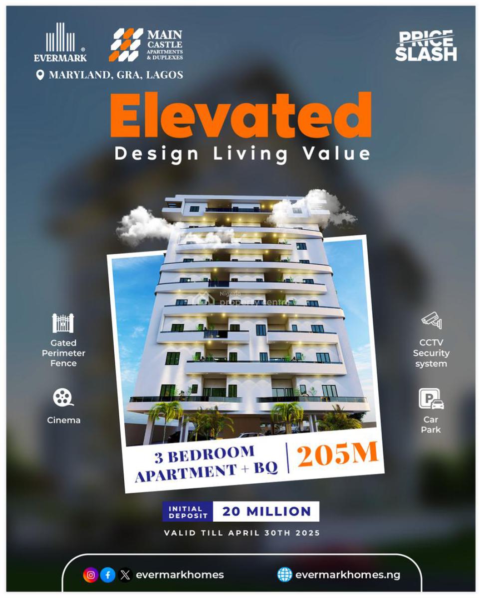 Luxury 3 Bedroom Apartment+bq, Maryland, Lagos, Block of Flats for Sale