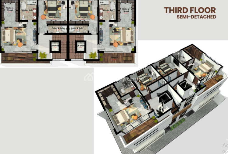 2 Units of 4 Bedroom Semi-detached Duplex Off Plan, Ikoyi, Lagos, Semi-detached Duplex for Sale