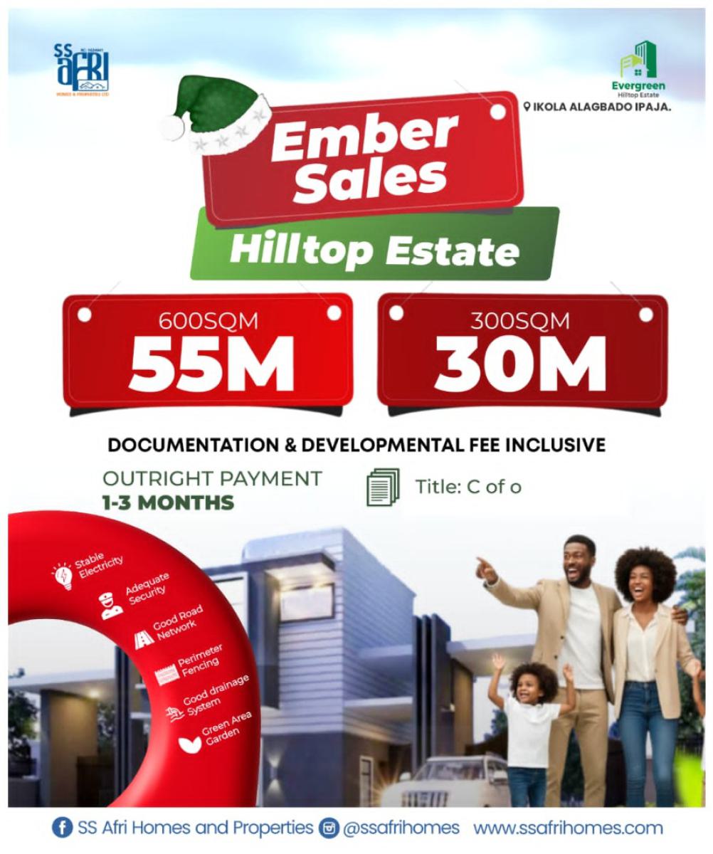 Dry Land, D & D School Bus-stop, Ikola, Ipaja, Lagos, Residential Land for Sale