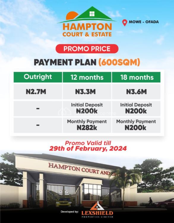 For Sale Most Affordable Land, Hampton Court Estate, Off Nestle, Mowe