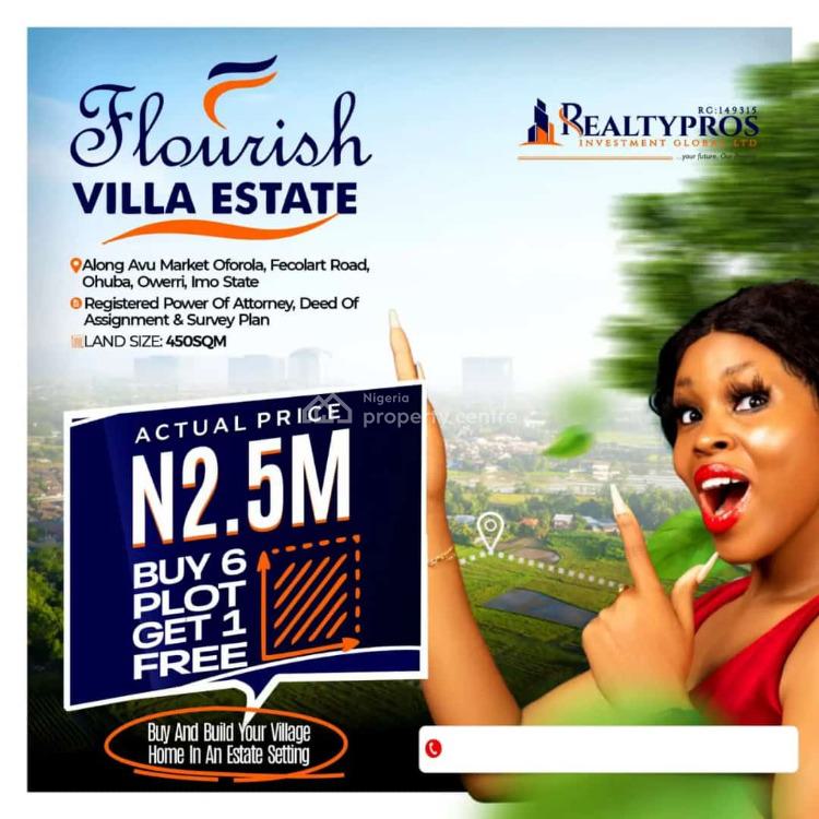 Land, Avu Market Flourish Villa Estate Imo, Oforola, Owerri West, Imo, Land for Sale